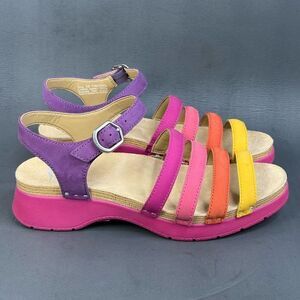 Dansko Roxie Multi Milled Nubuck Sandal womens size 8.5 (39)